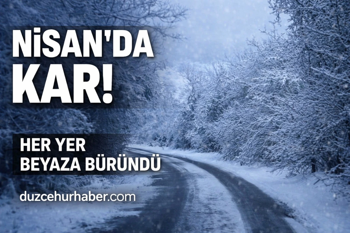 Bolu’da Nisan Şoku: Kar Yağdı, Her Yer Beyaz Oldu