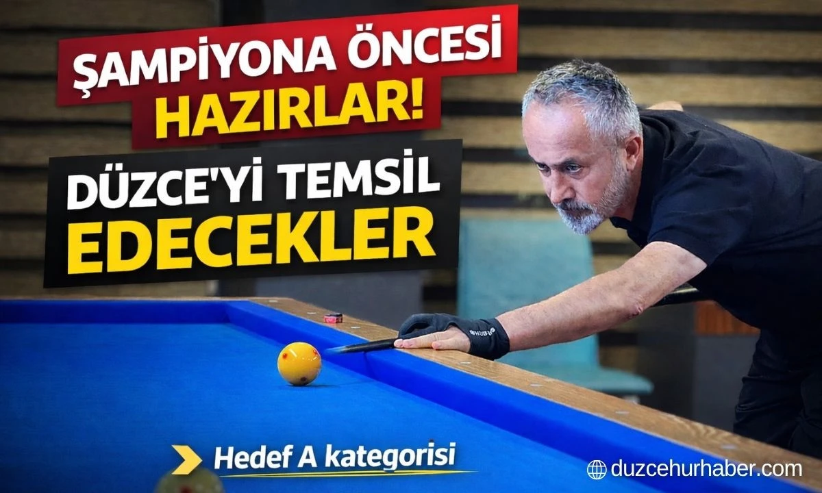 Düzceli bilardocular Türkiye şampiyonası öncesi hazır