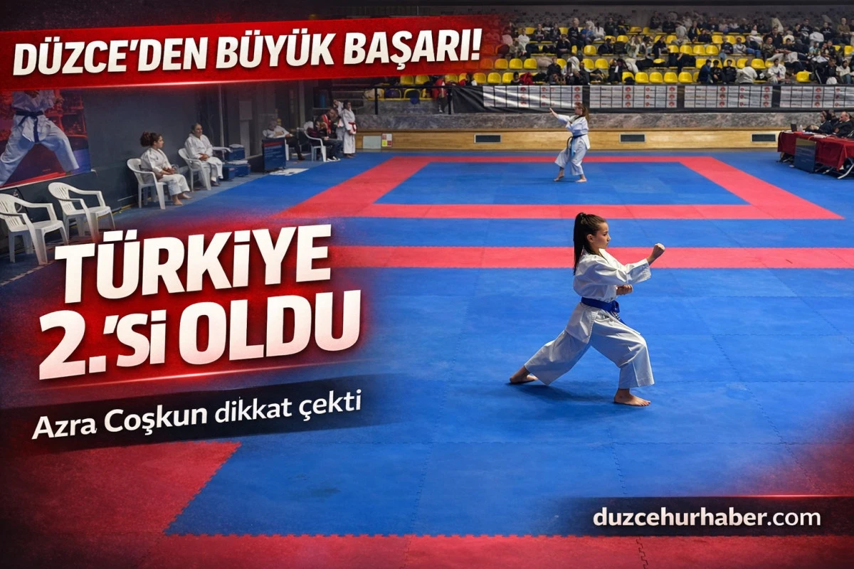 Düzceli sporcu Azra Coşkun Türkiye 2.’si oldu