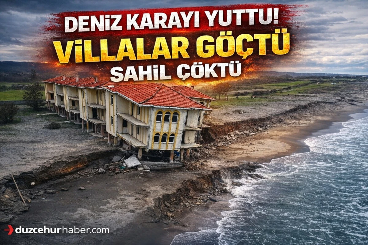 Deniz Yuttu! Karasu Sahilinde Villalar Çöktü, Bakanlık Harekete Geçti