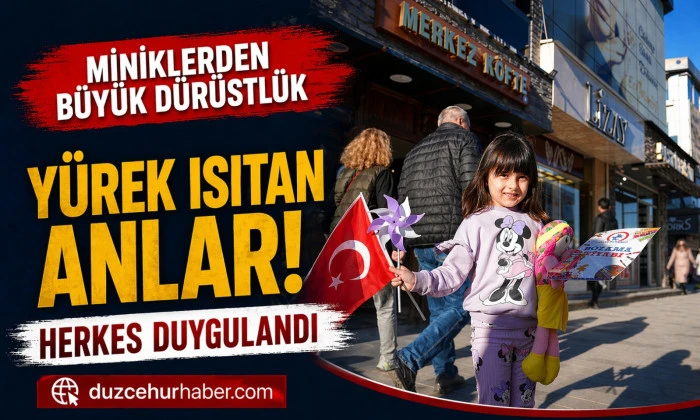 Düzce’de Miniklerden Örnek Davranış! 23 Nisan Videosu Herkesi Duygulandırdı
