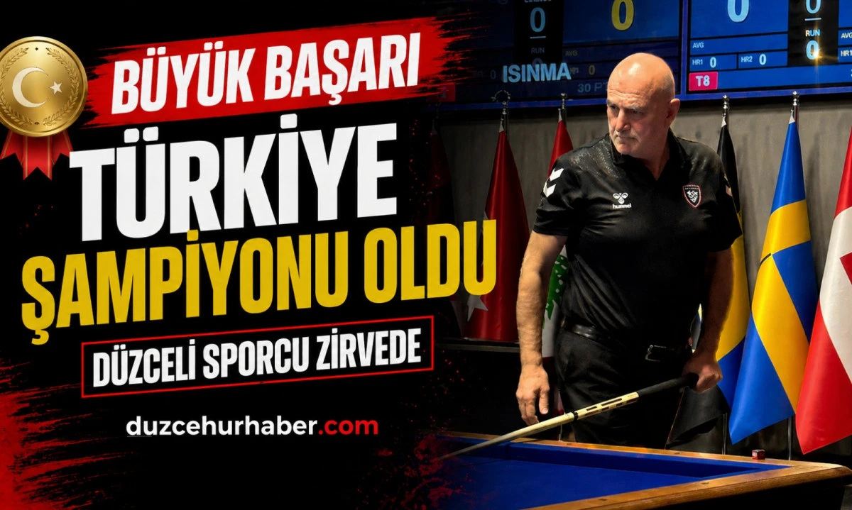 Düzceli Sporcu Türkiye Şampiyonu Oldu! Kazım İlker Canbul Zirveye Çıktı