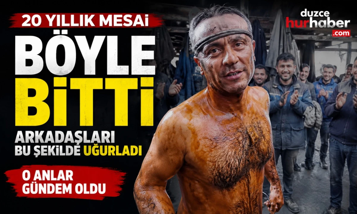 20 Yıllık Mesai Böyle Bitti… Emekli Madenciyi Bu Şekilde Uğurladılar