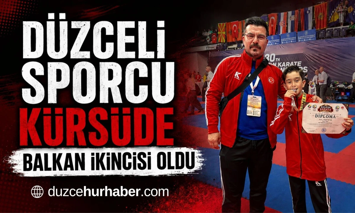 Düzceli Sporcu Balkan İkincisi Oldu! Yücel Çevik’ten Uluslararası Başarı