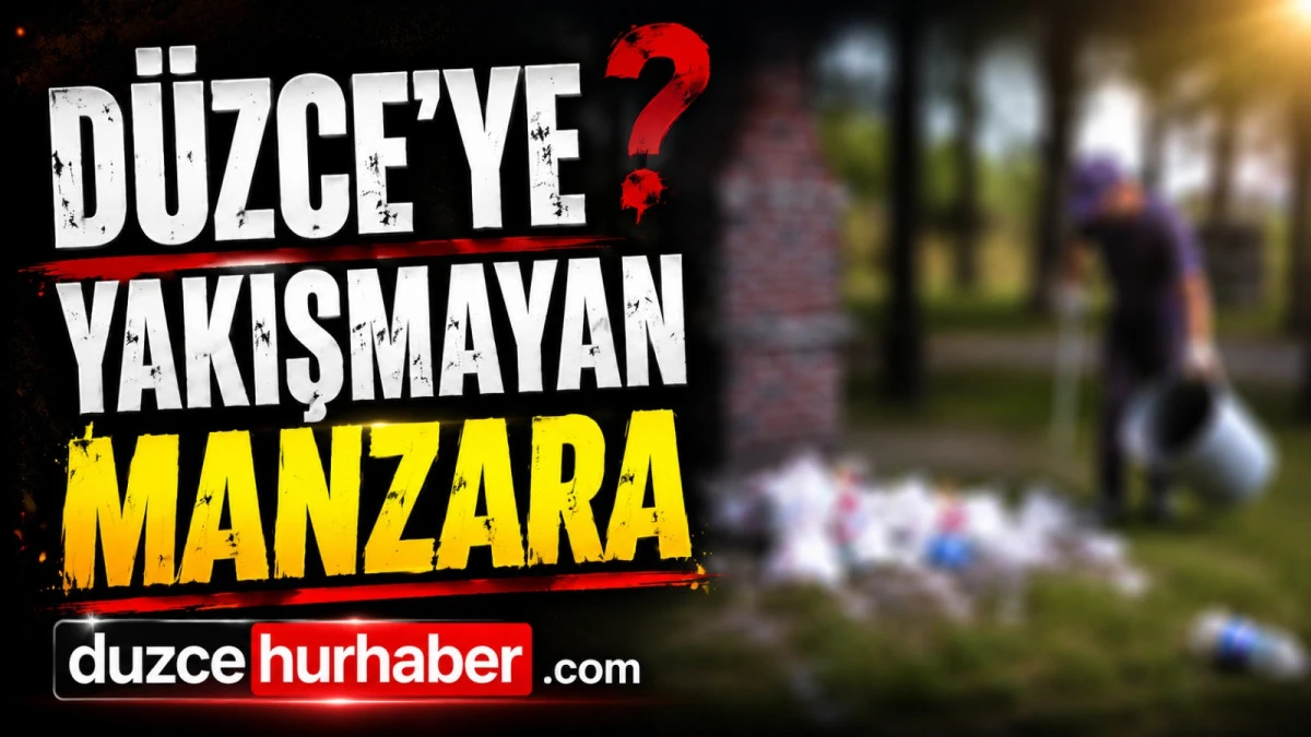 Düzce'ye yakışmayan görüntüler!Arkalarında bunu bıraktılar 