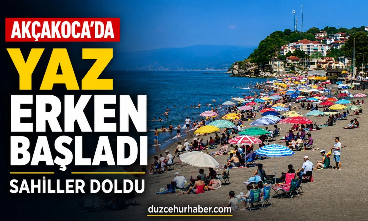 Akçakoca’da Yaz Erken Başladı: Vatandaşlar Sahillere Akın Etti