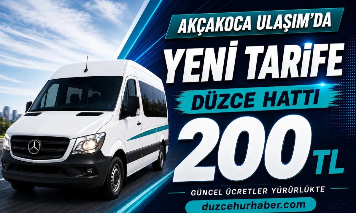 Akçakoca Ulaşım Yeni Tarifeyi Açıkladı: Düzce Hattı 200 TL Oldu
