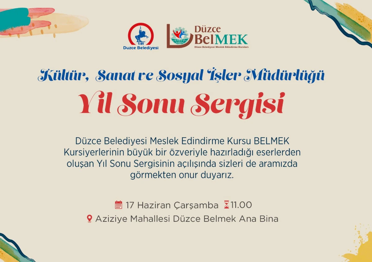BELMEK Yıl Sonu Sergisi 17 Haziran'da Kapılarını Açıyor