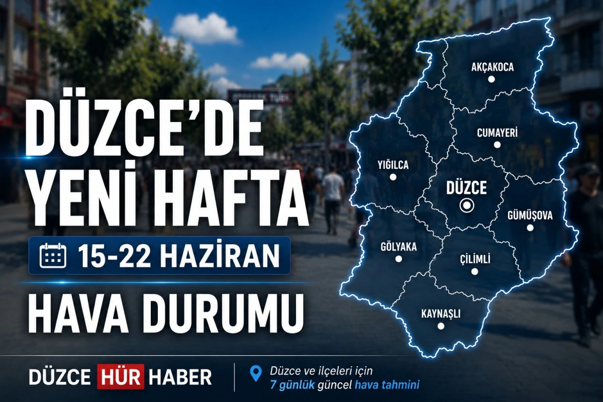 Düzce'de Bu Hafta Hava Nasıl Olacak? İşte 15-22 Haziran Tahmini