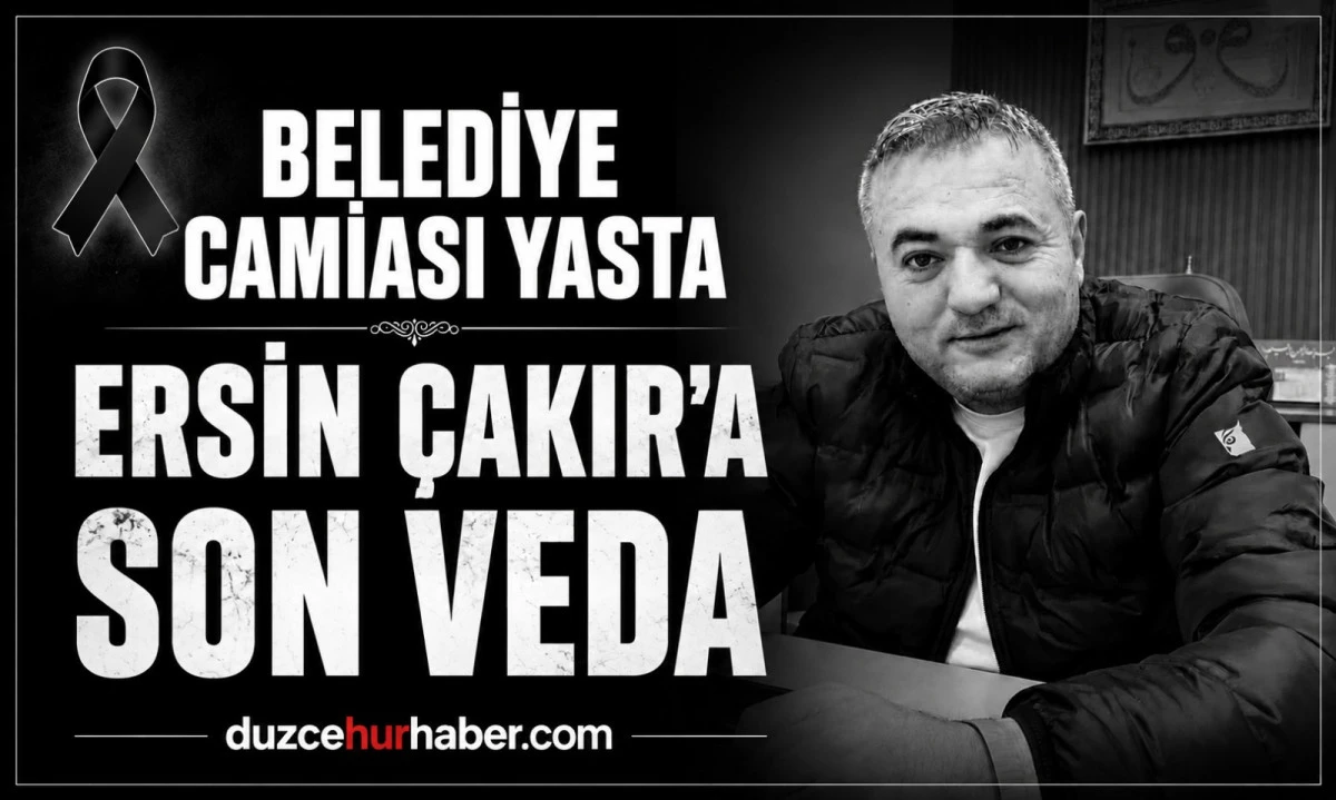 Düzce Belediye Camiası Yasta: Ersin Çakır Son Yolculuğuna Uğurlandı