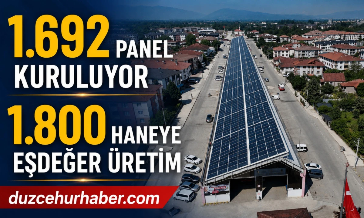 Düzce’de Dev Güneş Enerjisi Hamlesi! 1.800 Haneye Eşdeğer Elektrik Üretilecek