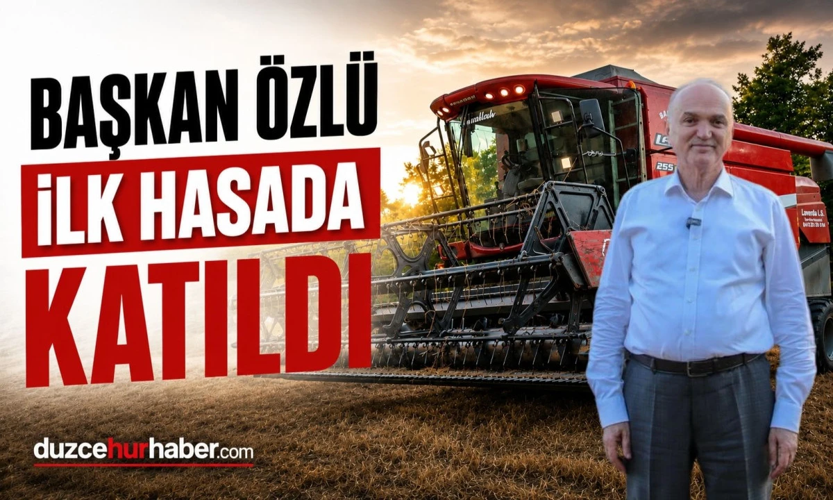 Düzce'de İlk Kez Yetiştirilen Atalık Siyez Buğdayında İlk Hasat Yapıldı