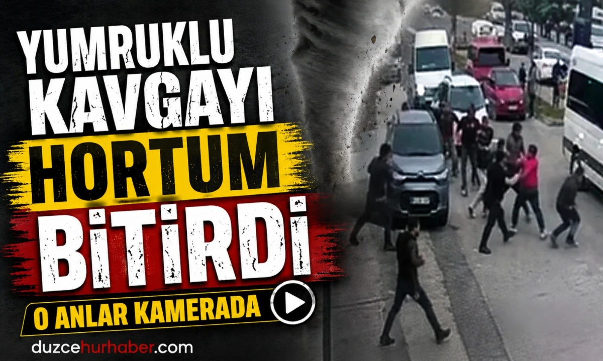 Düzce'de Yumruklar Konuştu, Kavgayı Hortumla Sıktığı Su Bitirdi