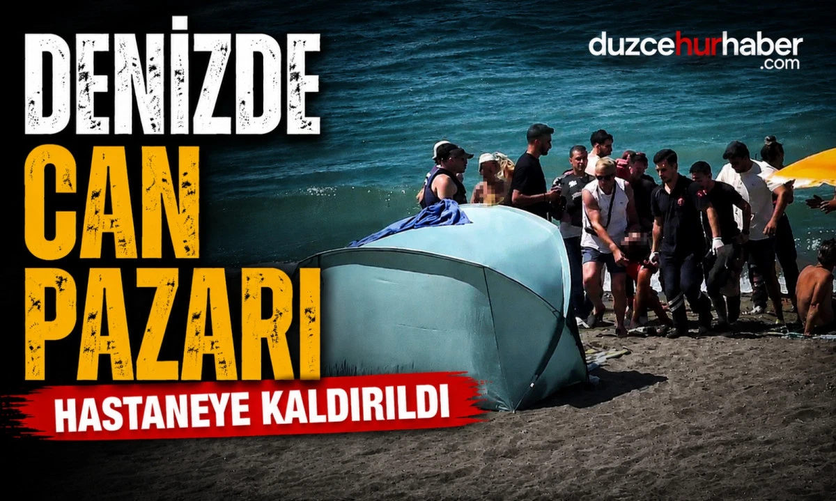 Akçakoca'da Denizde Boğulma Tehlikesi Geçiren Kişi Hastaneye Kaldırıldı