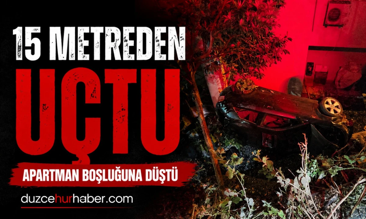 Otomobil Apartman Boşluğuna Uçtu