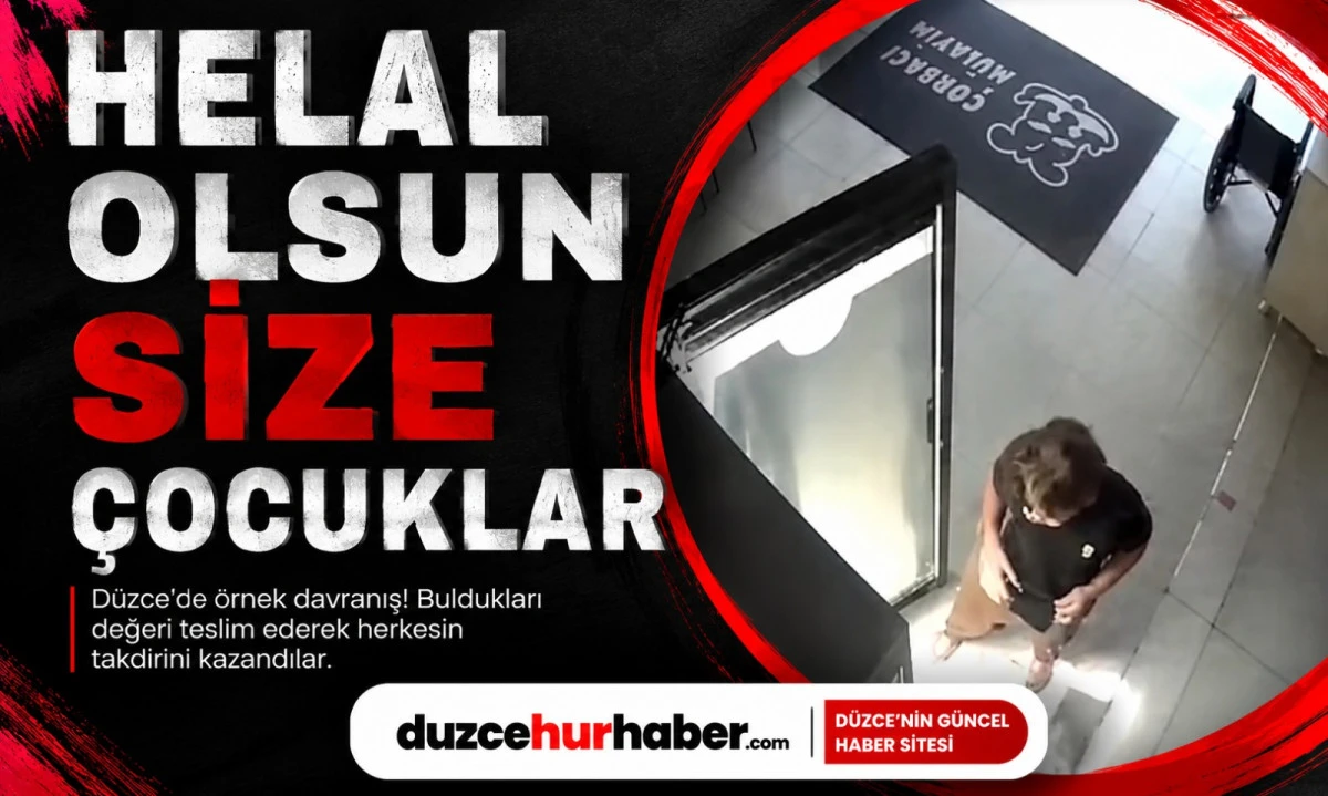 Düzce'de İki Çocuğun Davranışı Herkese Örnek Oldu