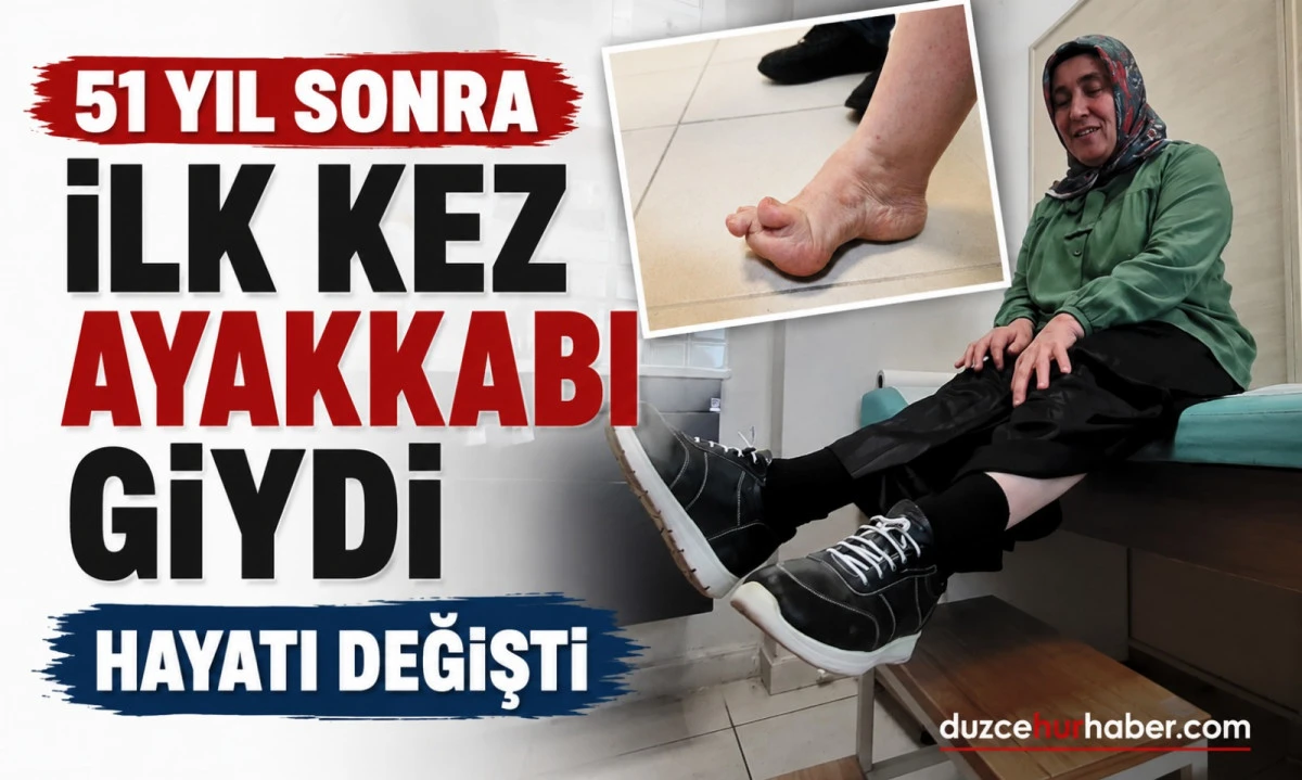 Diz Ağrısıyla Gitti, Hayatında İlk Kez Ayakkabı Giydi