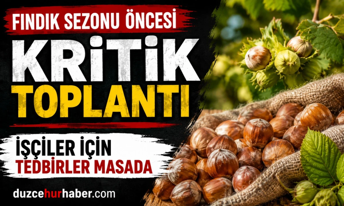 Düzce'de Fındık Hasadı Öncesi Mevsimlik İşçiler İçin Hazırlık Toplantısı