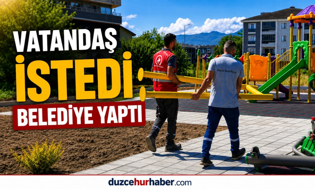 Düzce'de Mahalle Sakinlerinin Beklediği Park Hizmete Hazır
