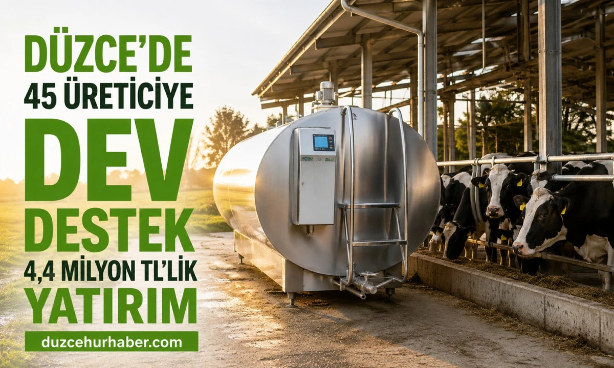 Düzce'de 45 Üreticiye 4,4 Milyon TL'lik Süt Desteği