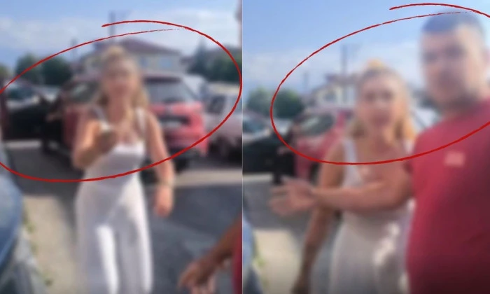 Düzce'de Kadınlar Trafikte Yumruklu Kavga Kamerada! 3 Kadın Gözaltında