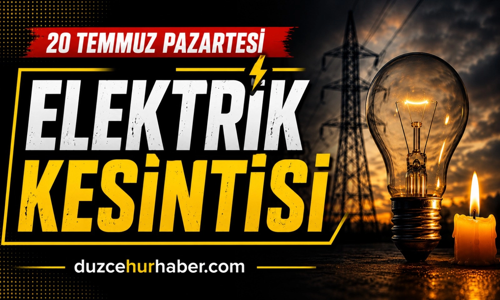 SEDAŞ açıkladı! Düzce'de 20 Temmuz elektrik kesintisi listesi