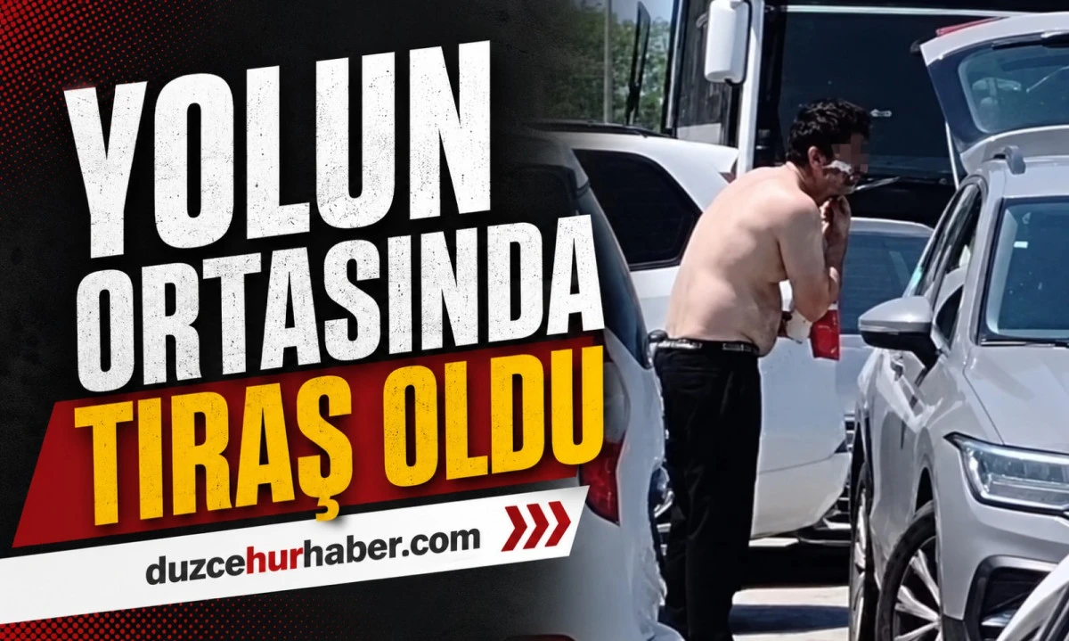 Yolun Ortasında Tıraş Oldu! Görenler Gözlerine İnanamadı
