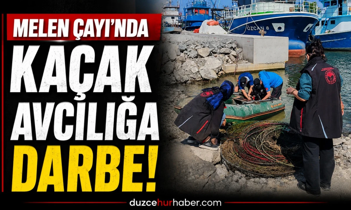Melen Çayı'nda kaçak avcılara darbe! 35 yasak av aracı ele geçirildi