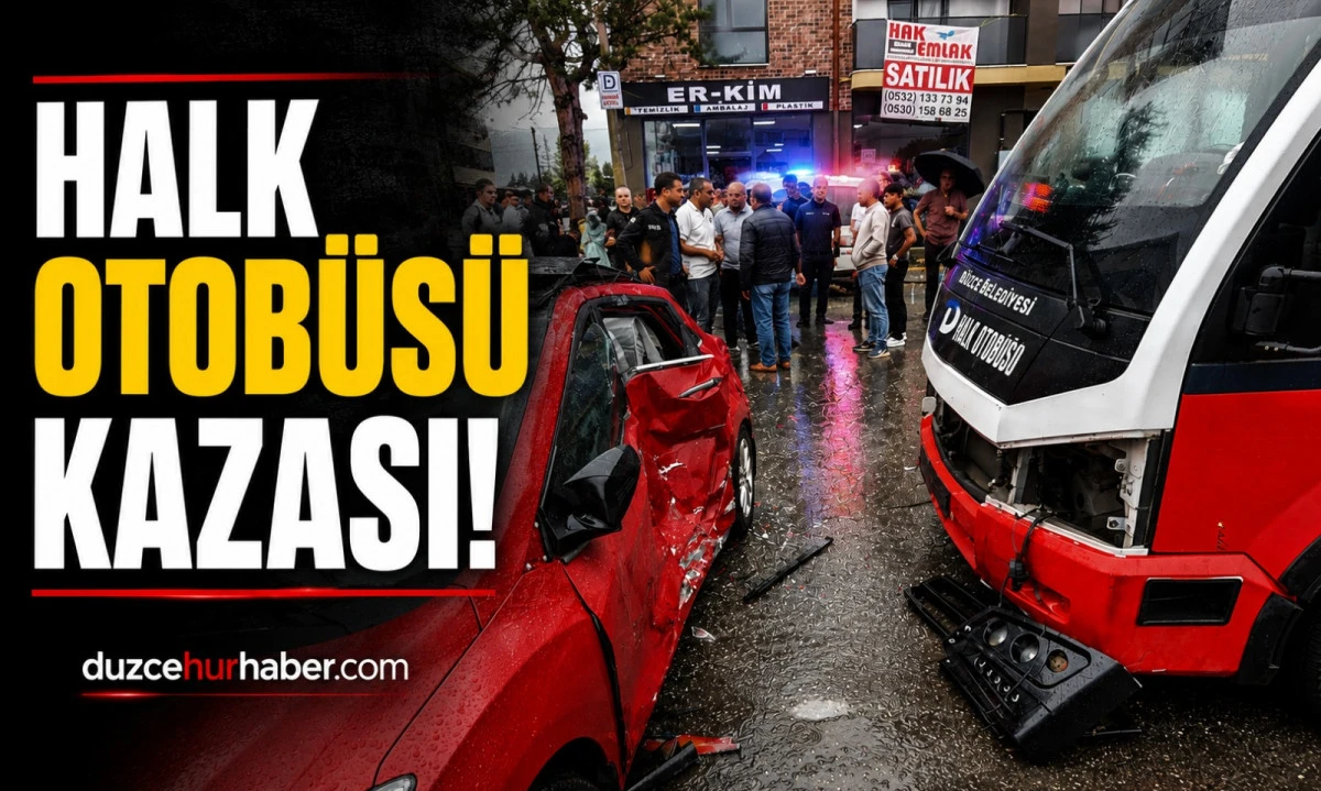 Düzce'de halk otobüsü kazası! Yaralılar hastaneye kaldırıldı