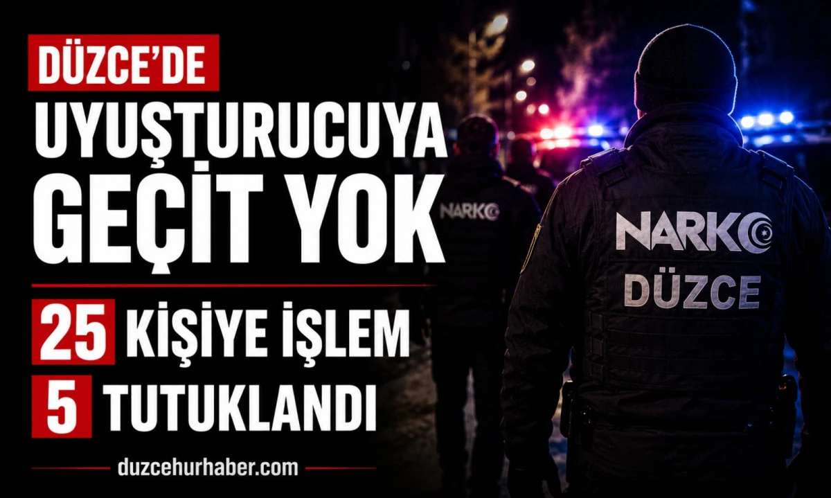 Düzce'de narkotikten peş peşe operasyonlar! 5 şüpheli tutuklandı