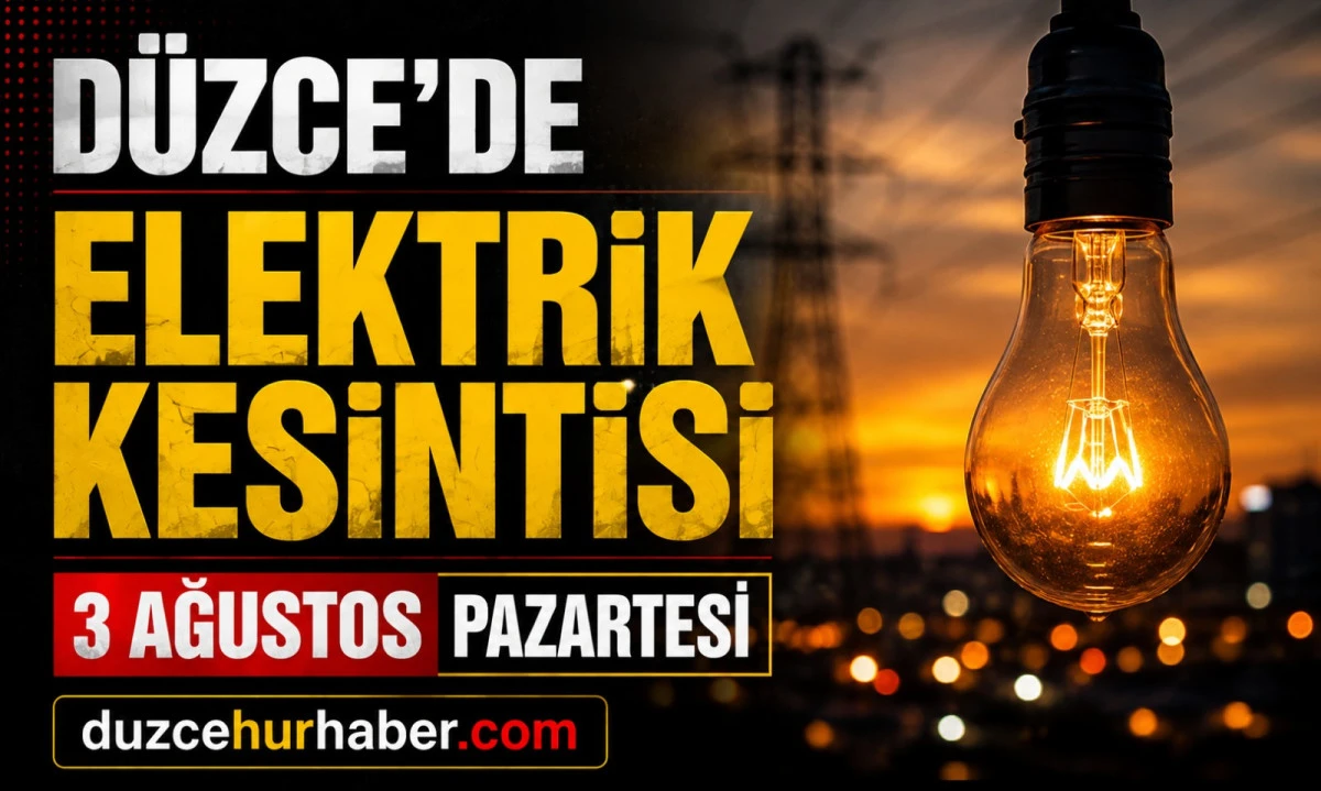 Düzce elektrik kesintisi: 3 Ağustos’ta bu bölgeler etkilenecek