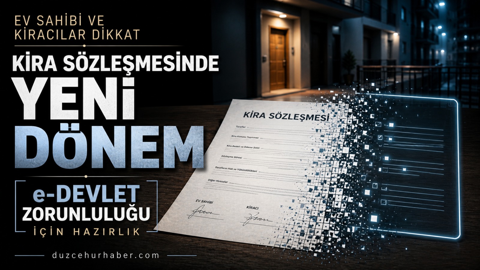 Ev sahibi ve kiracılar dikkat: Kira sözleşmelerinde e-Devlet zorunluluğu için hazırlık