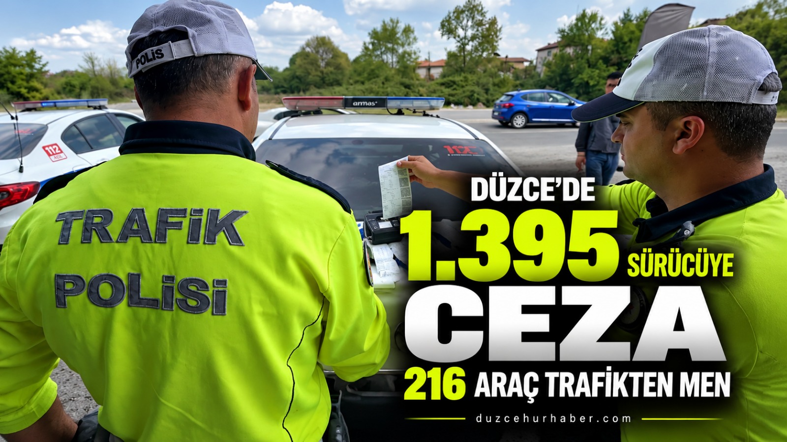 Düzce'de trafik denetimlerinde ceza arttı: 1.395 sürücüye işlem
