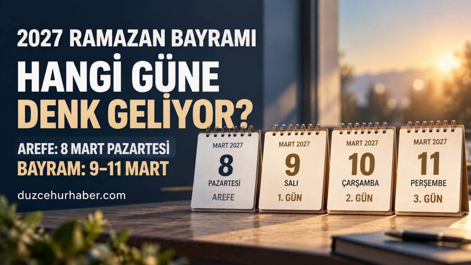 2027 Ramazan Bayramı ne zaman? Takvimde hafta içi detayı