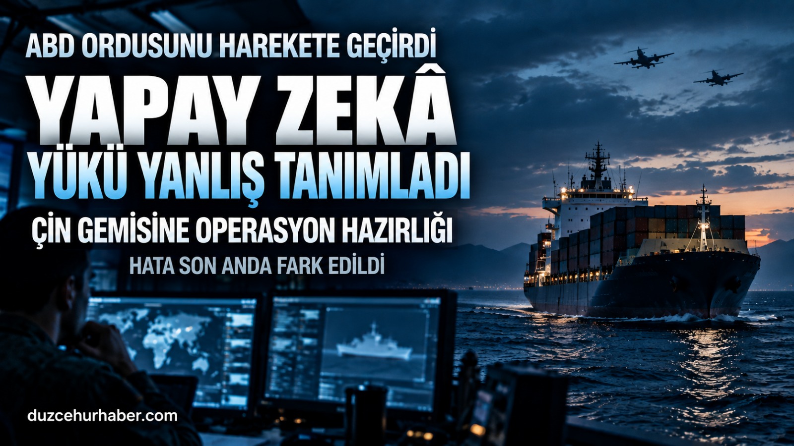 Yapay zekâ yükü yanlış tanımladı: ABD Çin gemisine operasyona hazırlanmış