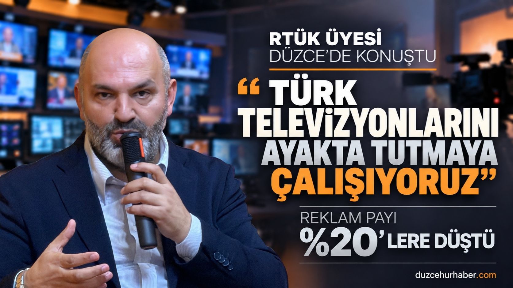 Hasan Davulcu'dan Düzce'de dikkat çeken televizyon açıklaması: Reklam payı yüzde 20'lere düştü