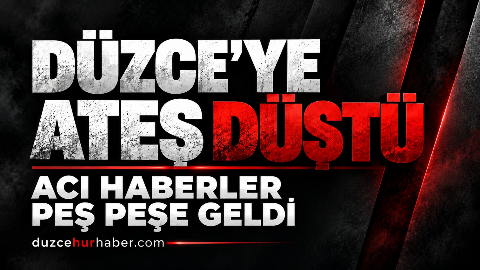 DÜZCE'DE ACI HABERLER PEŞ PEŞE GELDİ ÖLÜM YASA BOĞDU!