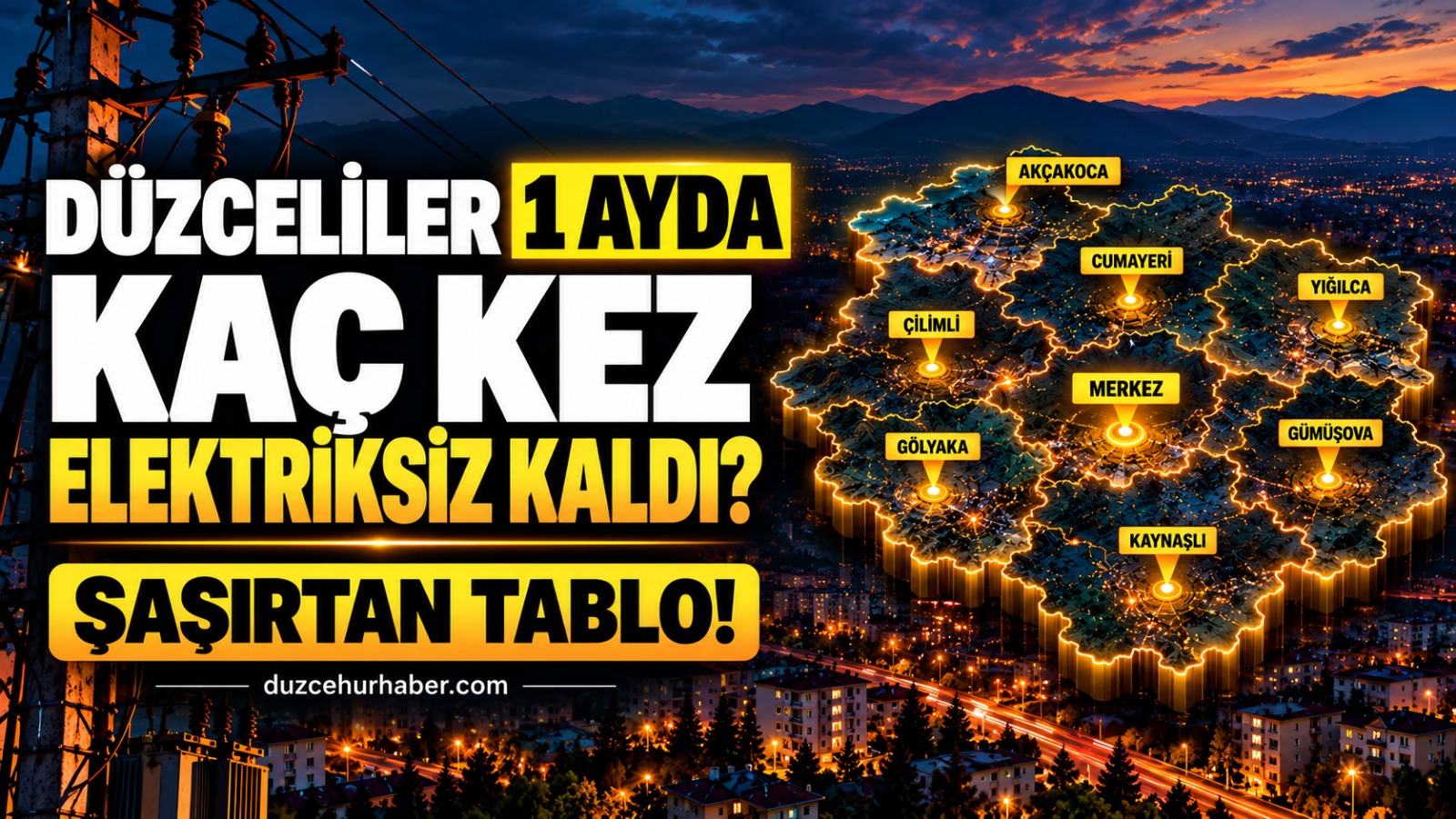 Düzce'de Ekim Ayı İçin 413 Planlı Elektrik Kesintisi: Çarpıcı Bilanço! 