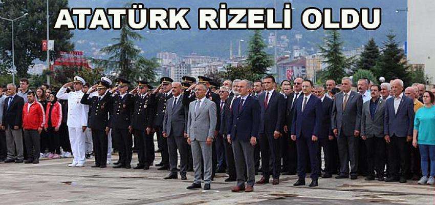 ATATÜRK’ÜN RİZE’YE GELİŞİNİN 95. YIL DÖNÜMÜ TÖRENLE KUTLANDI