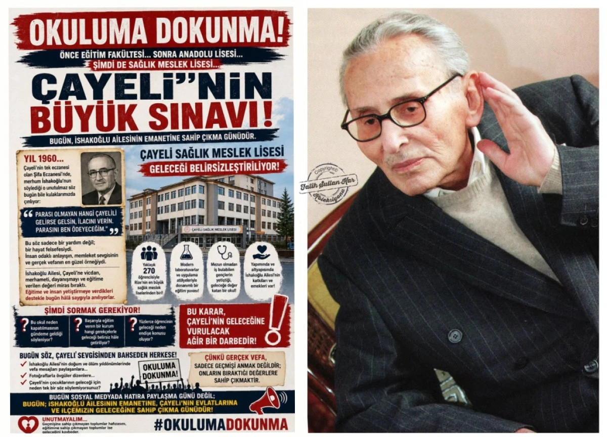 RİZELİ HAYIRSEVER İŞ  İNSANI  VE OKULUMA DOKUNMA