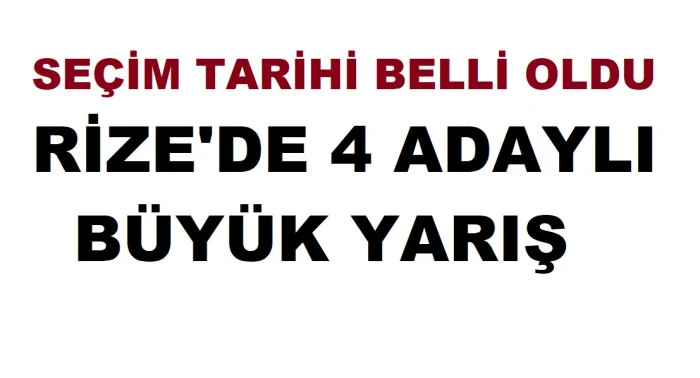 RİZE'DE 1 KOLTUĞA 4 ADAY