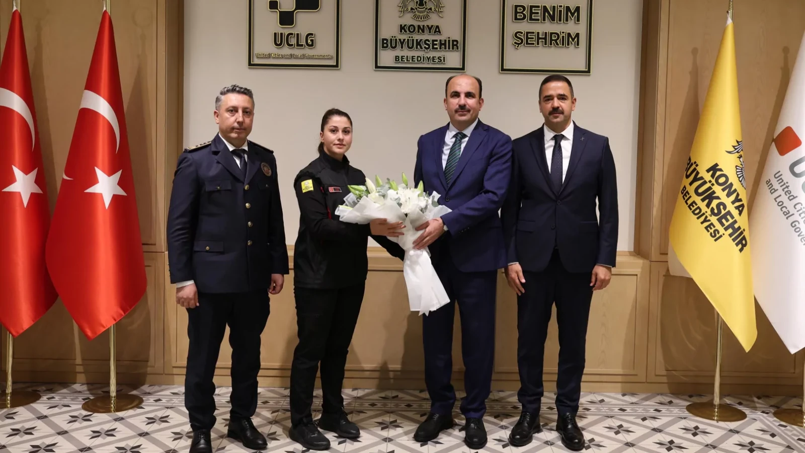 Konya İtfaiyesi'nden Başkan Altay'a nezaket