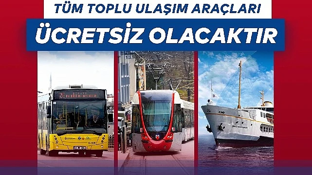 6 Ekim'de toplu ulaşım ücretsiz