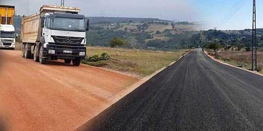 Körfez köy yollarında hummalı çalışma 