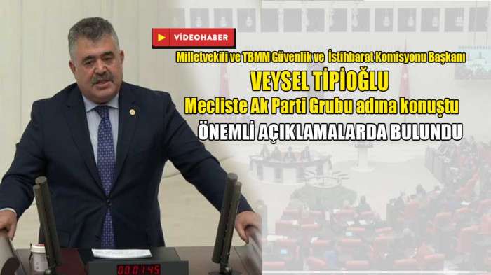Milletvekili Tipioğlu, Mecliste Ak Parti Grubu adına konuştu