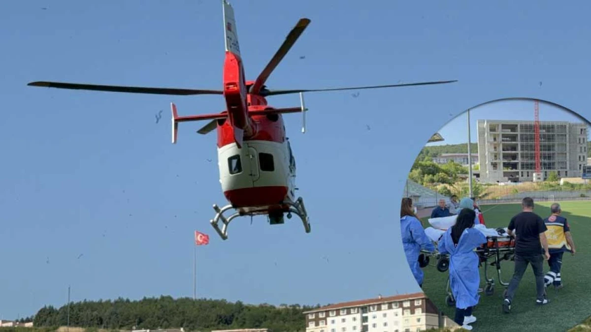 Helikopter ambulansı hayat kurtarmak için havalandı