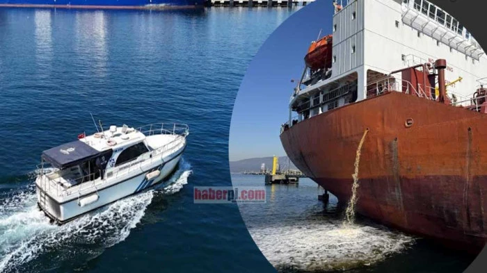 Kocaeli Büyükşehir’den denizi kirleten gemiye suçüstü
