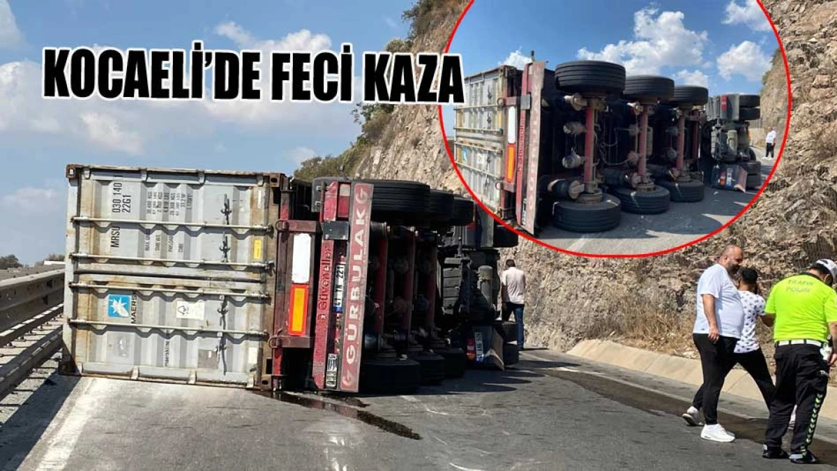 Feci kaza. Yol trafiğe kapandı