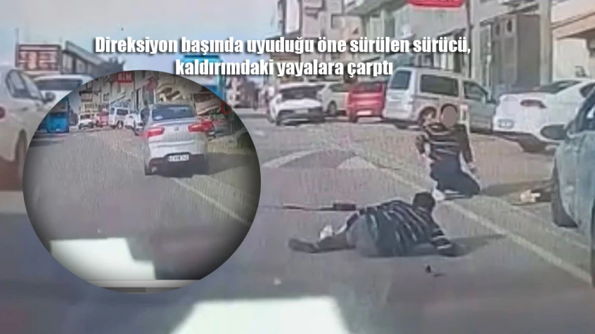 Kaldırımdaki yayalara çarptı