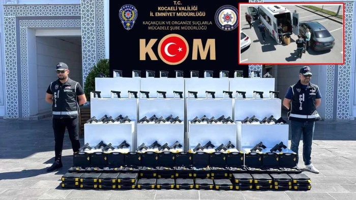 Şok gelişme. Bir minibüs dolusu silah ele geçirildi